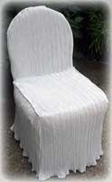 Housse de chaise Nervurée blanc